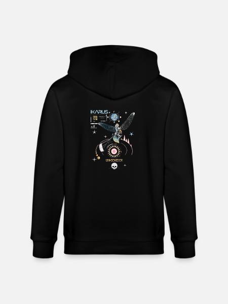 BigAir Ikarus Kitesurfer - Stanley/Stella CULTIVATOR  Unisex Organic Hooded Jacket - black