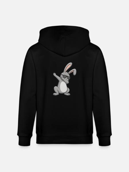 Easter Bunny Dab Easter - Stanley/Stella CULTIVATOR Unisex Organic Hooded Jacket - black