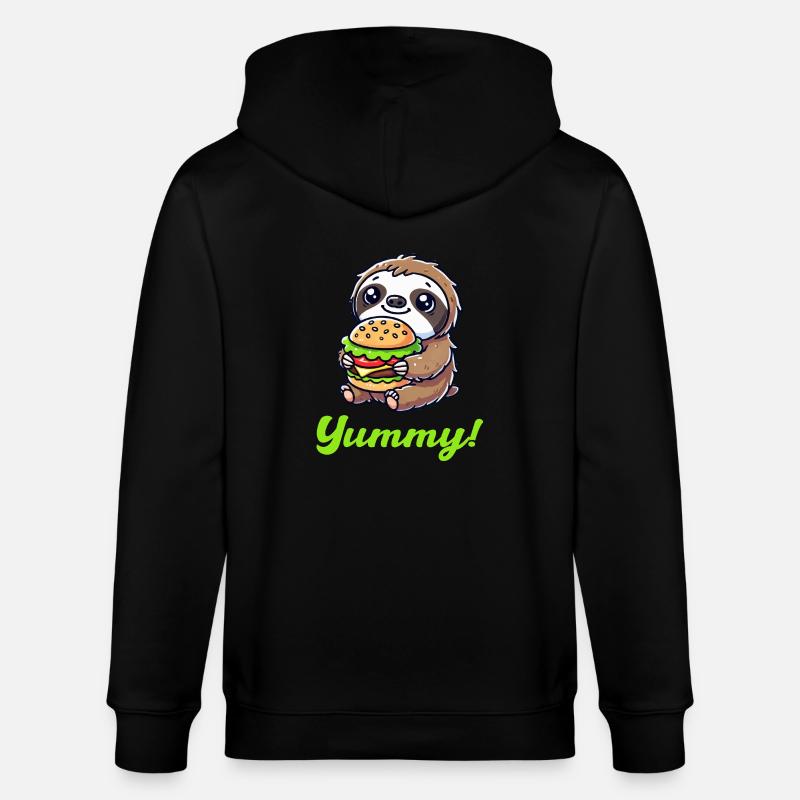 Burger de paresseux 1 - Veste à capuche bio CULTIVATOR Stanley/Stella Unisexe - noir