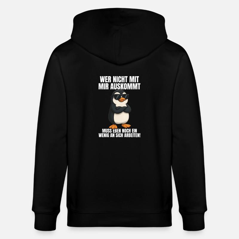 Arbeiten Witziger Lustiger Spruch Sprüche - Stanley/Stella Unisex Bio-Kapuzenjacke CULTIVATOR  - Schwarz