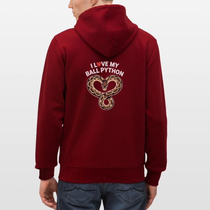 J’adore mon python royal ! Roi python Veste à capuche bio CULTIVATOR Stanley/Stella Unisexe