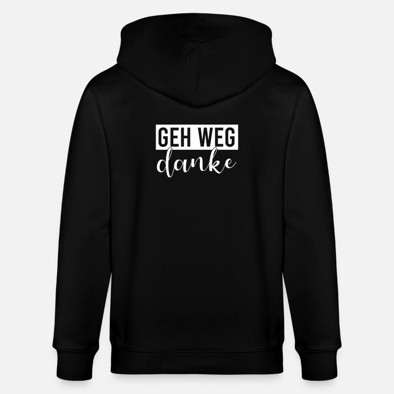 Geh weg danke - Stanley/Stella Unisex Bio-Kapuzenjacke CULTIVATOR - Schwarz