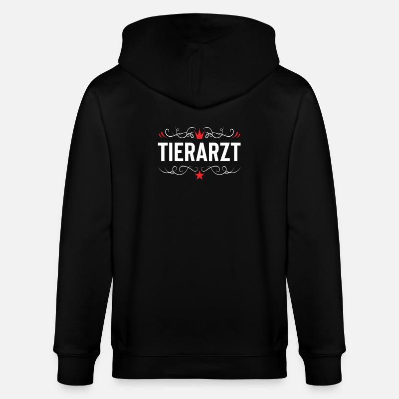 Tierarzt Beruf - Stanley/Stella Unisex Bio-Kapuzenjacke CULTIVATOR - Schwarz