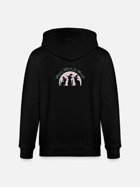 Which Witch Is Which? Black Cat Hallowe'en - Stanley/Stella CULTIVATOR Unisex Organic Hooded Jacket - black