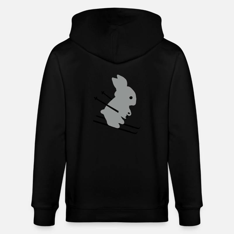 Ski lièvre - Veste à capuche bio CULTIVATOR Stanley/Stella Unisexe - noir