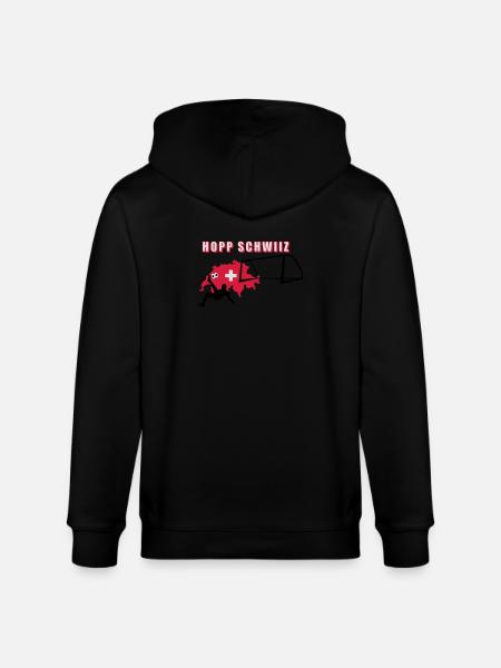 Hopp Schwiiz - Stanley/Stella Unisex Bio-Kapuzenjacke CULTIVATOR  - Schwarz