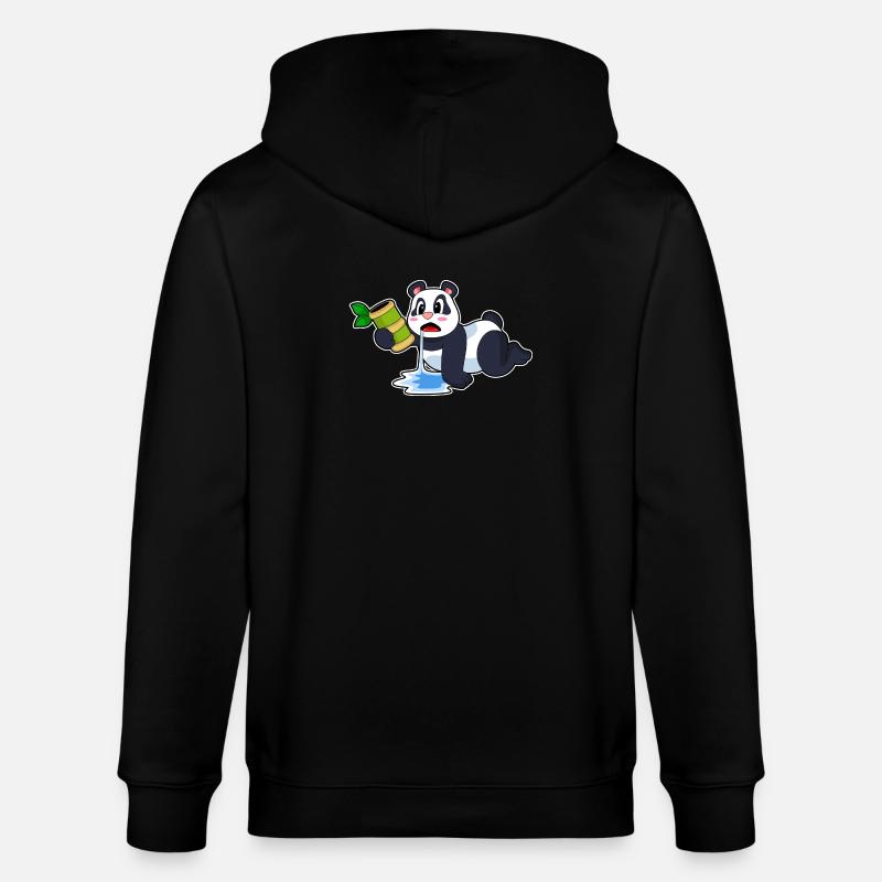 Panda Bambus - Stanley/Stella Unisex Bio-Kapuzenjacke CULTIVATOR - Schwarz