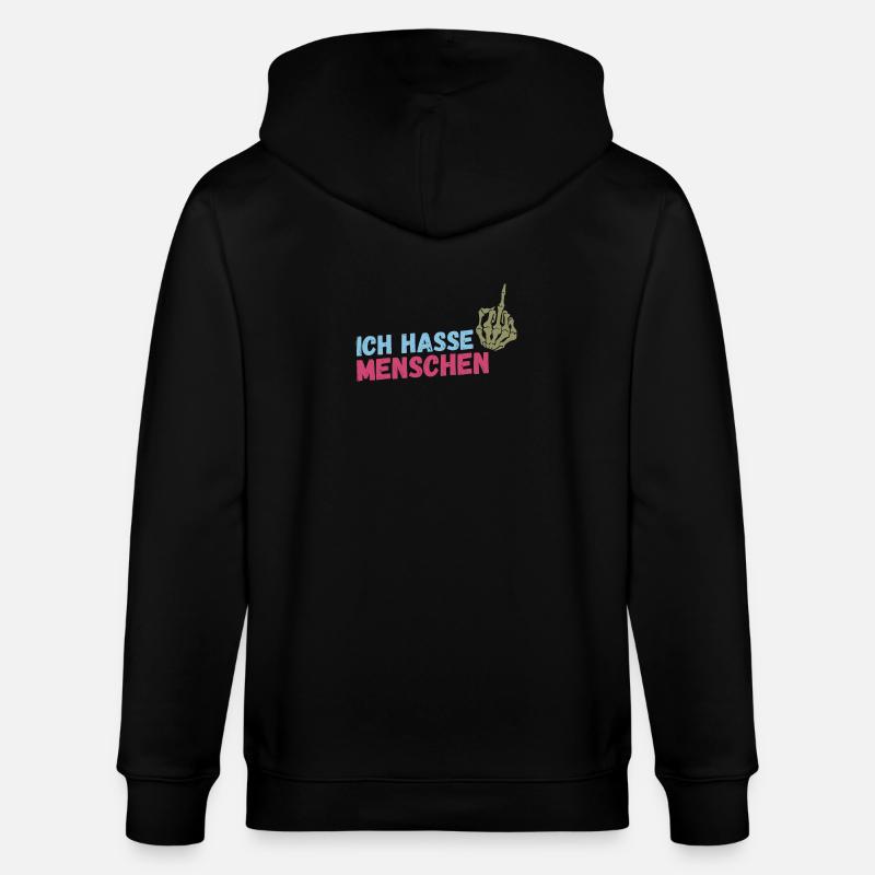 Ich Hasse Menschen - Stanley/Stella Unisex Bio-Kapuzenjacke CULTIVATOR - Schwarz