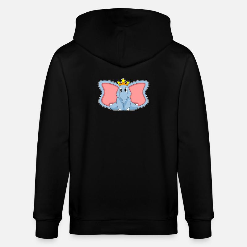 Couronne du roi éléphant - Veste à capuche bio CULTIVATOR Stanley/Stella Unisexe - noir