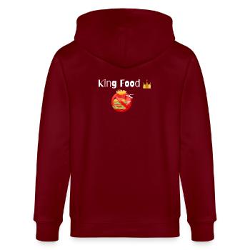 Quing Food - Veste à capuche bio CULTIVATOR Stanley/Stella Unisexe - bordeaux - Dos - Anna (173cm)