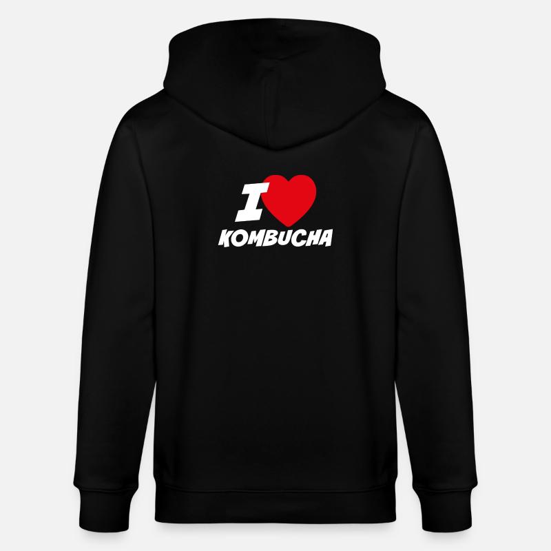 J'adore le kombucha - Veste à capuche bio CULTIVATOR Stanley/Stella Unisexe - noir