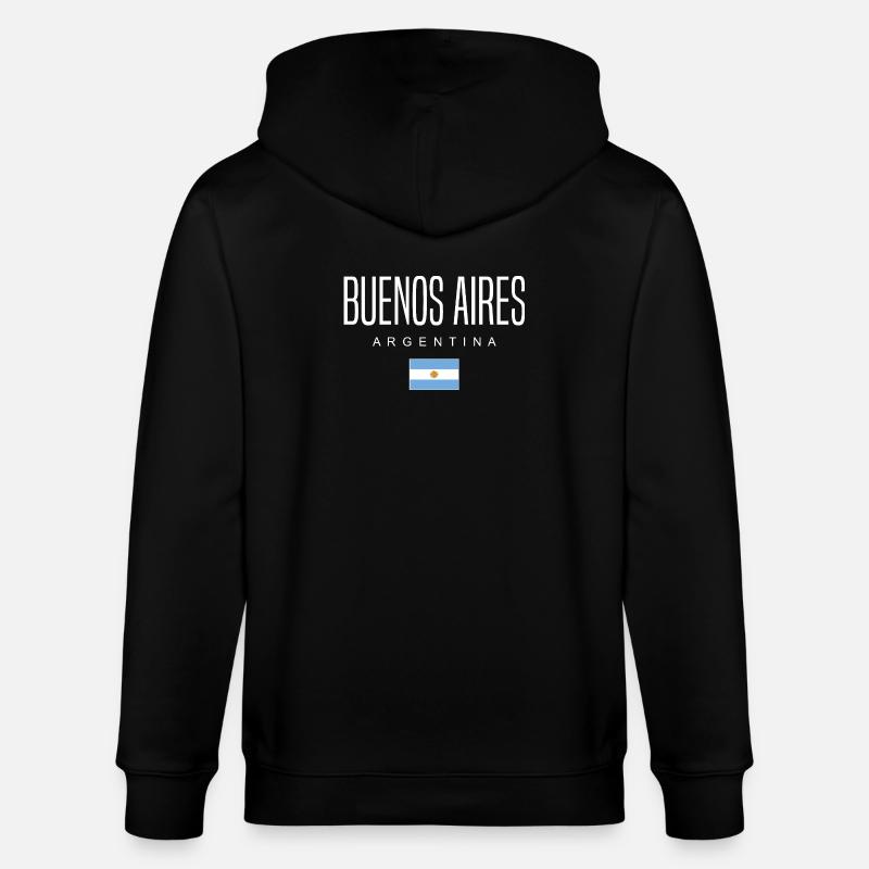 Buenos Aires Argentinien Argentinier - Stanley/Stella Unisex Bio-Kapuzenjacke CULTIVATOR  - Schwarz