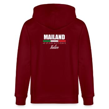 Milan - Veste à capuche bio CULTIVATOR Stanley/Stella Unisexe - bordeaux - Dos - Anna (173cm)
