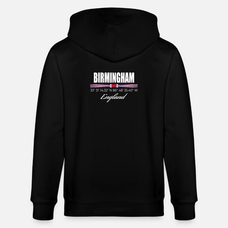 Birmingham - Stanley/Stella Unisex Bio-Kapuzenjacke CULTIVATOR  - Schwarz
