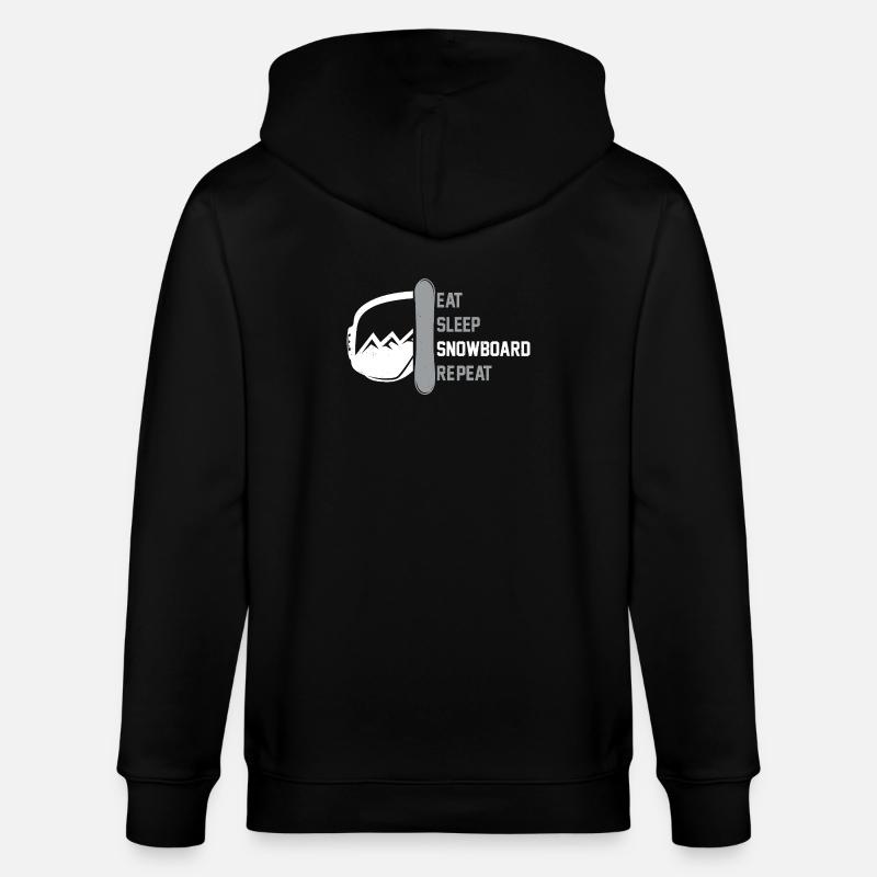 Snowboarder Manger Sleep Snowboard - Veste à capuche bio CULTIVATOR Stanley/Stella Unisexe - noir