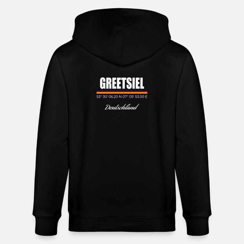 Greetsiel - Stanley/Stella CULTIVATOR  Unisex Organic Hooded Jacket - black