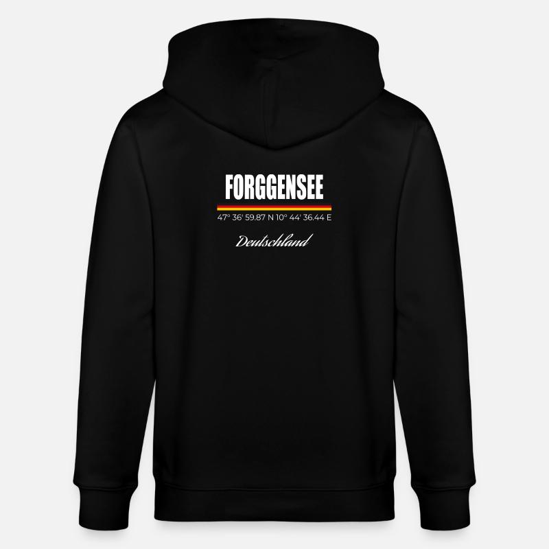 Forggensee - Stanley/Stella Unisex Bio-Kapuzenjacke CULTIVATOR  - Schwarz
