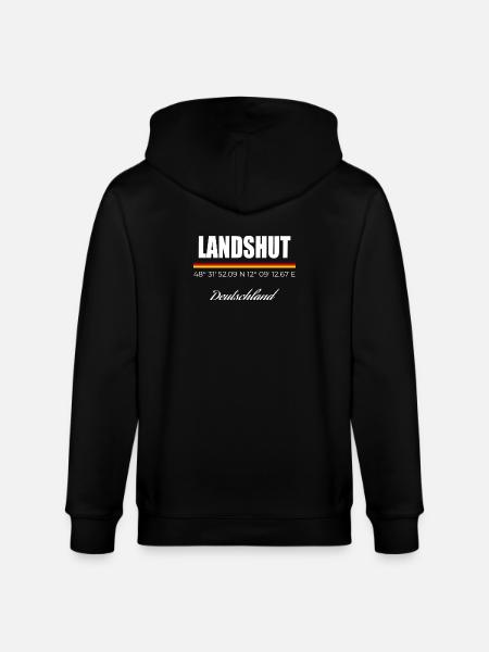 Landshut - Stanley/Stella Unisex Bio-Kapuzenjacke CULTIVATOR  - Schwarz