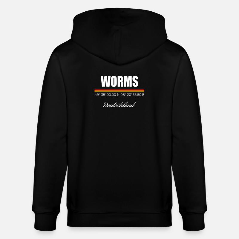 Worms - Stanley/Stella Unisex Bio-Kapuzenjacke CULTIVATOR  - Schwarz