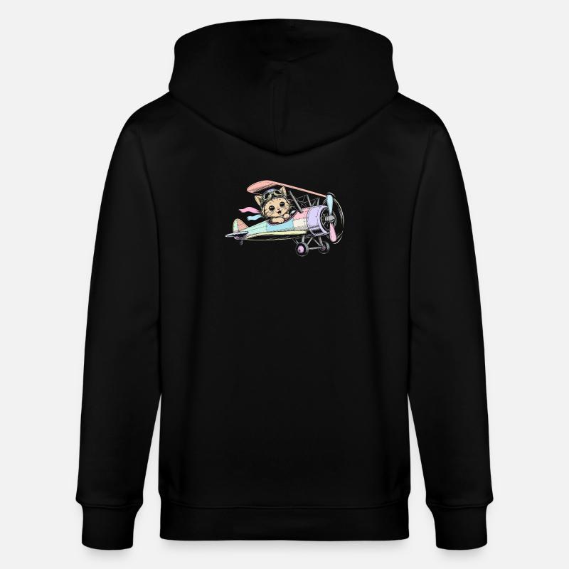 avion - Veste à capuche bio CULTIVATOR Stanley/Stella Unisexe - noir