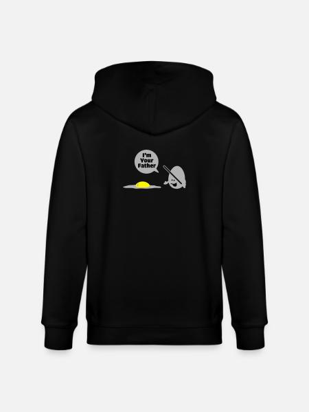 egg vader - Stanley/Stella CULTIVATOR Unisex Organic Hooded Jacket - black