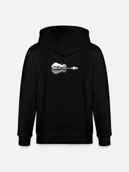 Guitar Nature Life - Stanley/Stella CULTIVATOR  Unisex Organic Hooded Jacket - black