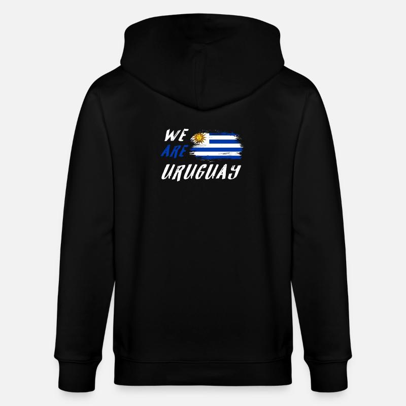 Wir sind Uruguay - Stanley/Stella Unisex Bio-Kapuzenjacke CULTIVATOR  - Schwarz