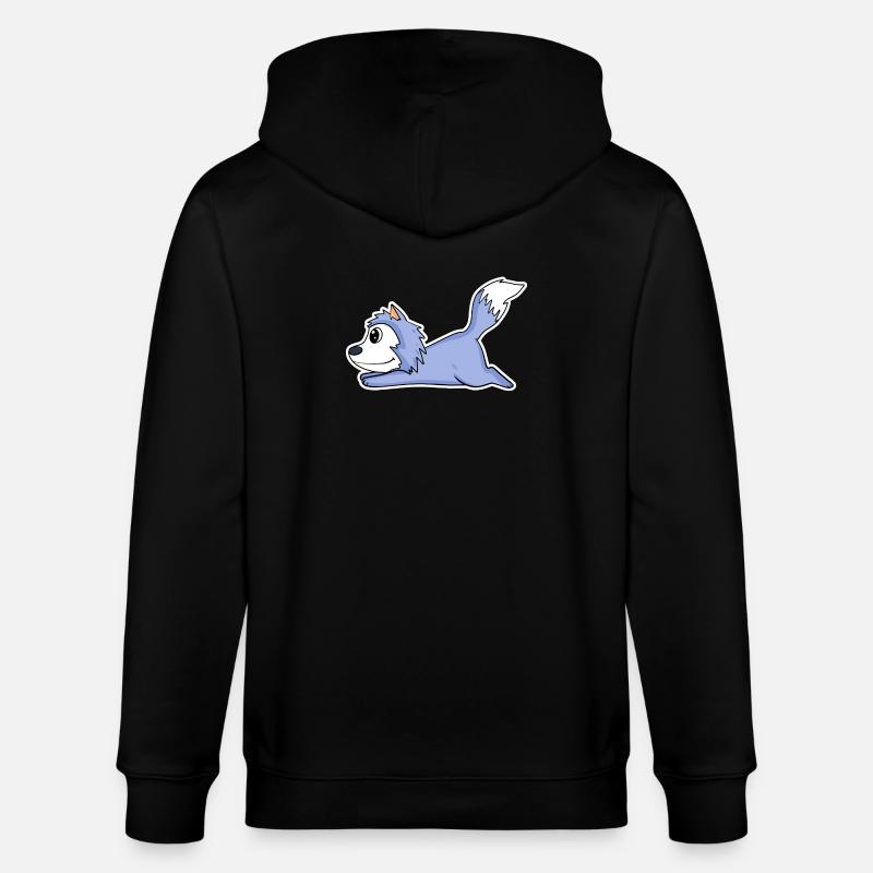 liegender Wolf - Stanley/Stella Unisex Bio-Kapuzenjacke CULTIVATOR - Schwarz