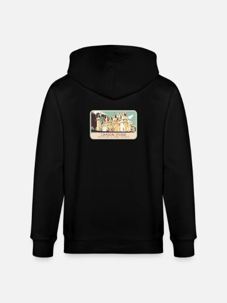 Château d'Ussé, Loire Valley - Stanley/Stella CULTIVATOR Unisex Organic Hooded Jacket - black