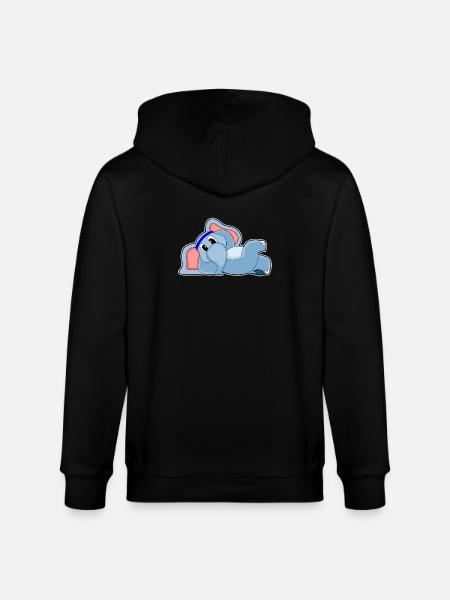 Funny Elephant - Stanley/Stella CULTIVATOR  Unisex Organic Hooded Jacket - black