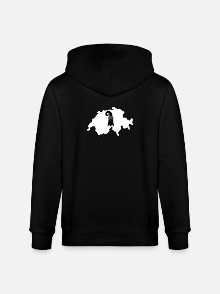 Basel-Stadt, Schweiz - Stanley/Stella Unisex Bio-Kapuzenjacke CULTIVATOR  - Schwarz
