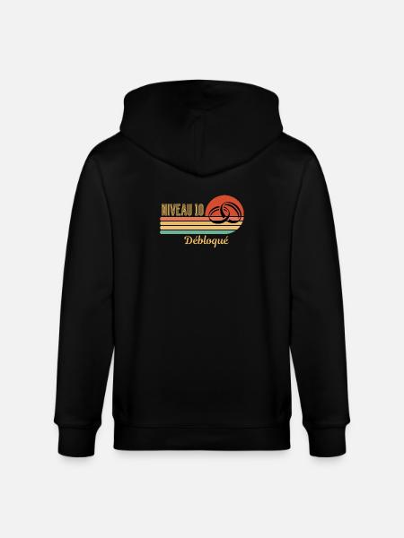Brautmutt-Hochzeit – 10 Jahre Ehe - Stanley/Stella Unisex Bio-Kapuzenjacke CULTIVATOR  - Schwarz