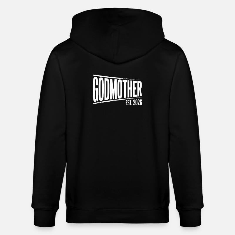 Gottmutter Est.2026 Grafik - Stanley/Stella Unisex Bio-Kapuzenjacke CULTIVATOR  - Schwarz