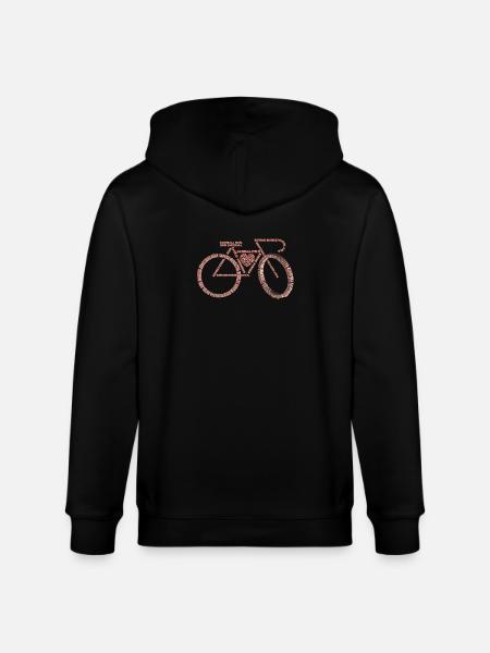 Bicycle Languages Valentine's Day V1 - Stanley/Stella CULTIVATOR Unisex Organic Hooded Jacket - black