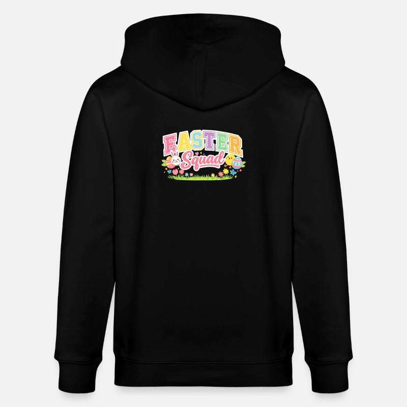 Easter Squad Egg Hunt - Stanley/Stella CULTIVATOR  Unisex Organic Hooded Jacket - black