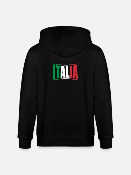 camiseta Italia bandera Italia Italia Italia Italia - Chaqueta con capucha ecológica unisex CULTIVATOR de Stanley/Stella - negro