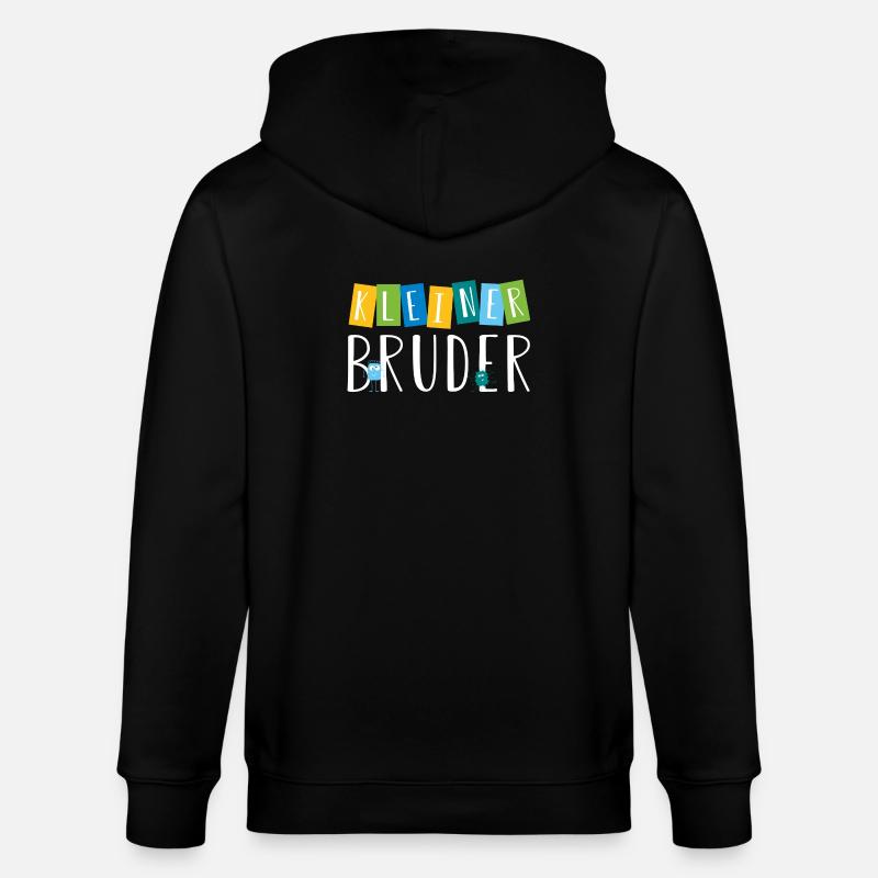 kleiner Bruder - süße Monster - Stanley/Stella Unisex Bio-Kapuzenjacke CULTIVATOR  - Schwarz
