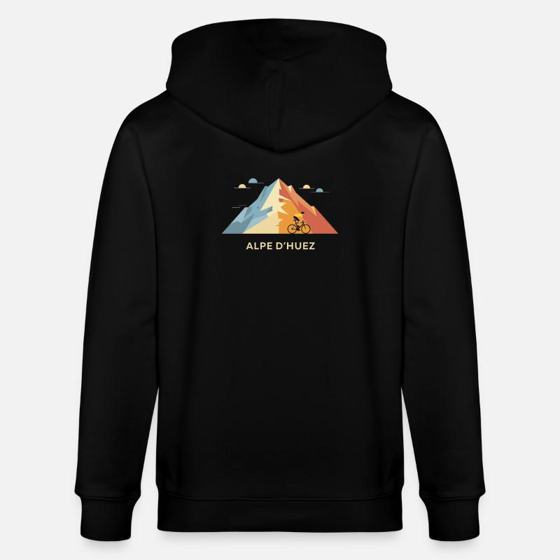 Alpe d'Huez Rétro Vélo - Veste à capuche bio CULTIVATOR Stanley/Stella Unisexe - noir