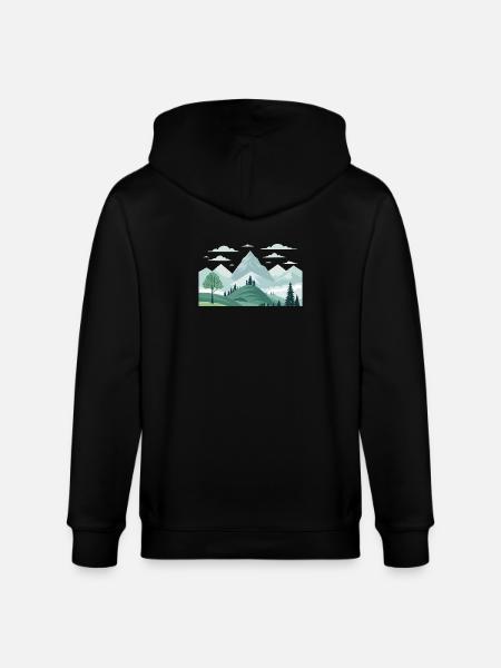Gebirge - Stanley/Stella Unisex Bio-Kapuzenjacke CULTIVATOR  - Schwarz