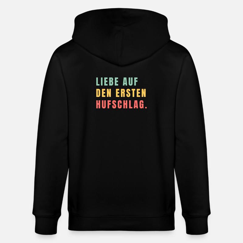 Liebe auf den ersten Hufschlag - Stanley/Stella Unisex Bio-Kapuzenjacke CULTIVATOR  - Schwarz