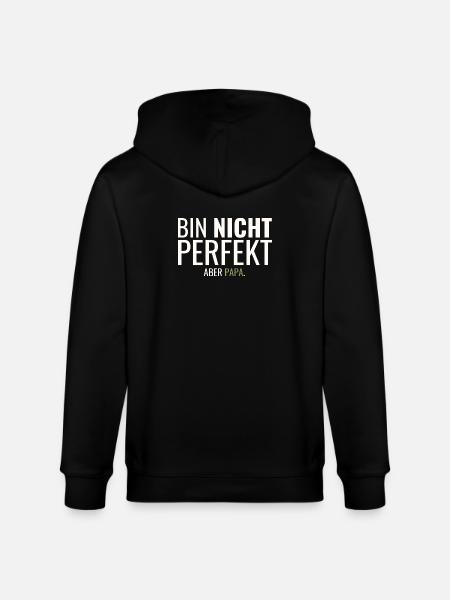 Bin Nicht Perfekt Aber Papa - Stanley/Stella Unisex Bio-Kapuzenjacke CULTIVATOR - Schwarz