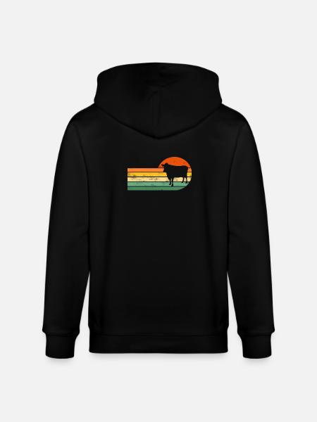 Vache Vaches - Veste à capuche bio CULTIVATOR Stanley/Stella Unisexe - noir