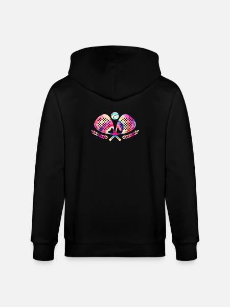 Padel Tennis Tie Dyed - Stanley/Stella CULTIVATOR Unisex Organic Hooded Jacket - black