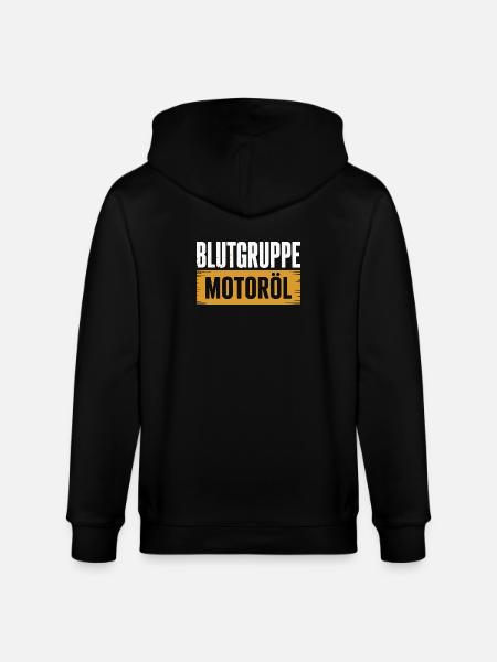 Blutgruppe Motoröl Schrauber Design - Stanley/Stella Unisex Bio-Kapuzenjacke CULTIVATOR  - Schwarz