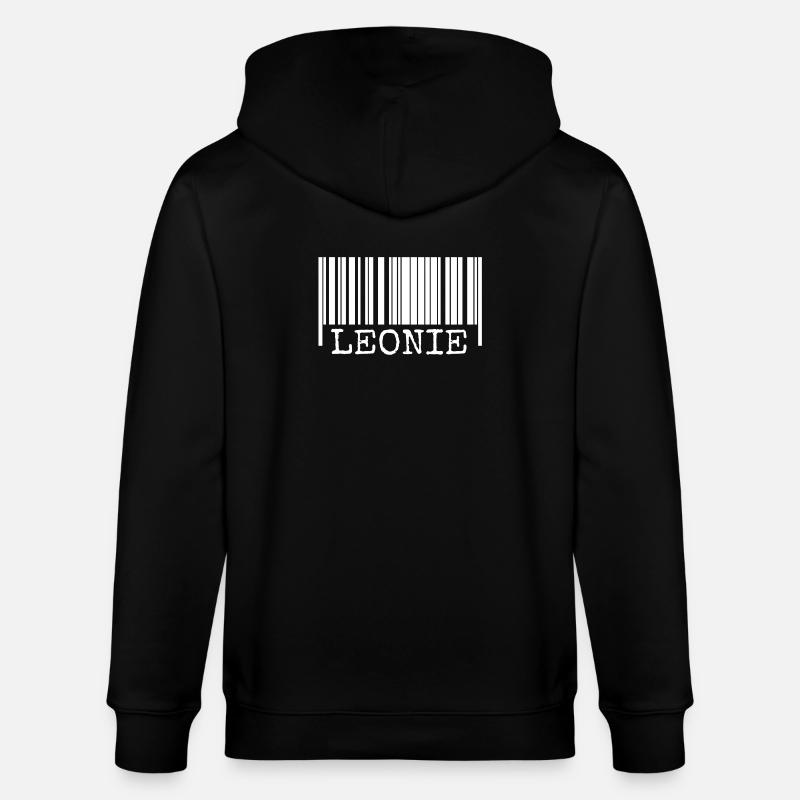 Leonie als Strichcode - Stanley/Stella Unisex Bio-Kapuzenjacke CULTIVATOR  - Schwarz