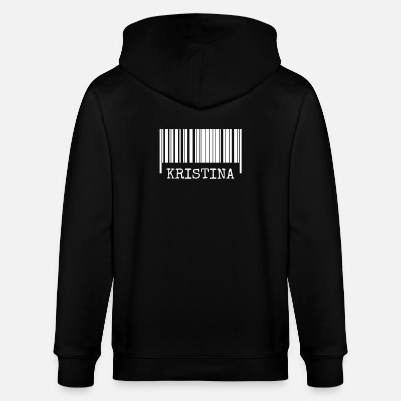 Strichcode Kristina - Stanley/Stella Unisex Bio-Kapuzenjacke CULTIVATOR - Schwarz