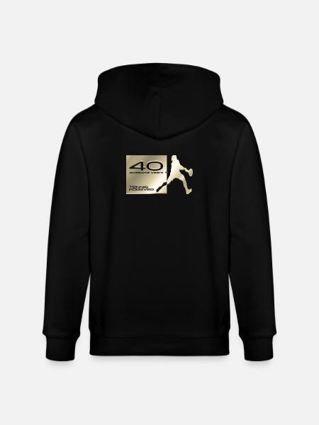 40 years young tennis player - Stanley/Stella CULTIVATOR  Unisex Organic Hooded Jacket - black