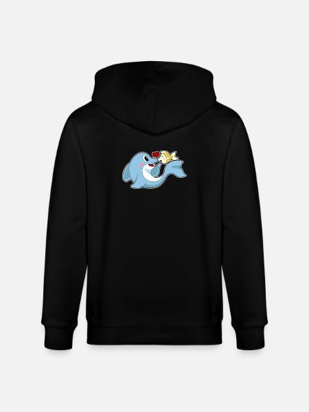 Delfin Fisch - Stanley/Stella Unisex Bio-Kapuzenjacke CULTIVATOR  - Schwarz