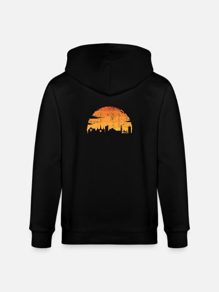 Sunset Skyline Rider - Stanley/Stella Unisex Bio-Kapuzenjacke CULTIVATOR - Schwarz