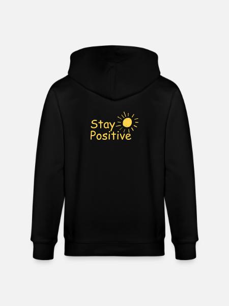 Bright Sun - Restez positif - Veste à capuche bio CULTIVATOR Stanley/Stella Unisexe - noir